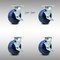 Service Caster 6 Inch SS Solid Poly Caster Set with Roller Bearings 4 Brake 2 Swivel Lock SCC SCC-SS30S620-SPUR-TLB-BSL-2-TLB-2 - alternate 1